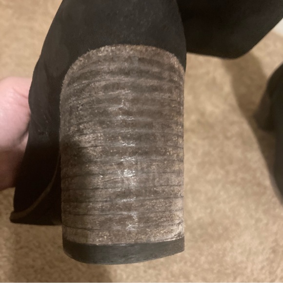 Frye Addie Mid Nubuck Black Suede Leather Boot - Picture 5 of 15